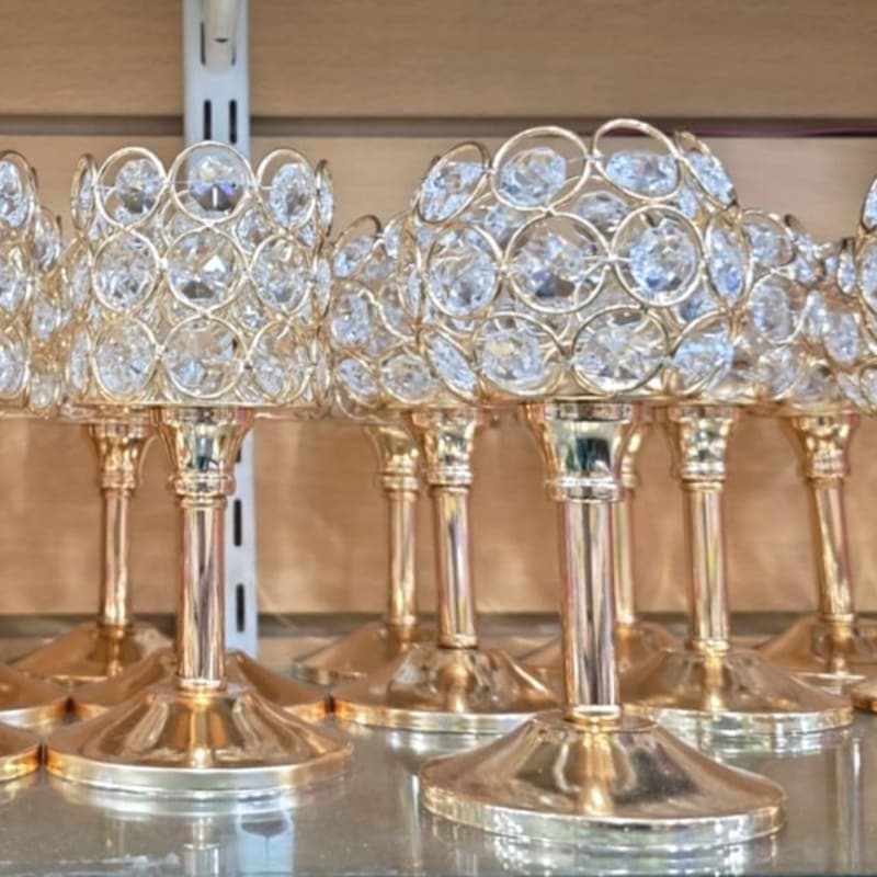 candelabros o portavelas de cristal