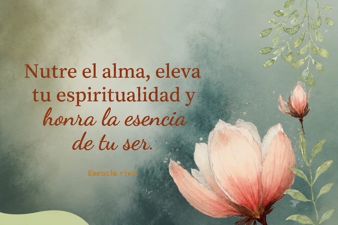 Nutre el alma, eleva tu espiritualidad y honra la esencia de tu ser. Esencia Viva.